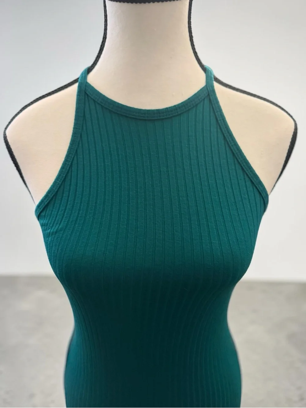 Soprano Teal Ribbed Bodycon dress Size Small_5